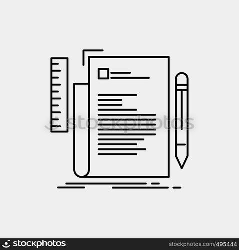 Code, coding, file, programming, script Line Icon. Vector isolated illustration. Vector EPS10 Abstract Template background