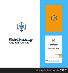 Code Creative Logo and business card. vertical Design Vector