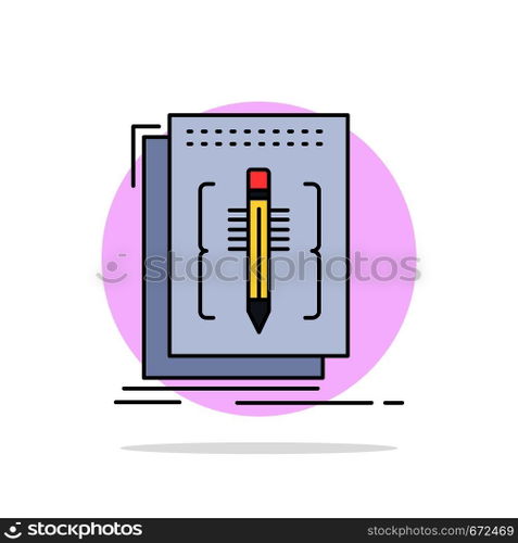 Code, edit, editor, language, program Flat Color Icon Vector