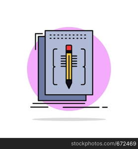 Code, edit, editor, language, program Flat Color Icon Vector