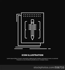Code, edit, editor, language, program Icon. Line vector symbol for UI and UX, website or mobile application. Vector EPS10 Abstract Template background