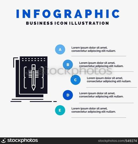 Code, edit, editor, language, program Infographics Template for Website and Presentation. GLyph Gray icon with Blue infographic style vector illustration.. Vector EPS10 Abstract Template background