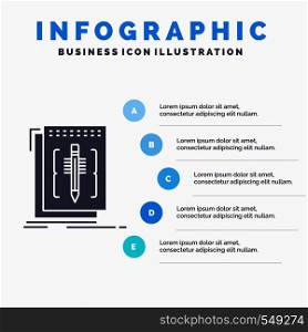 Code, edit, editor, language, program Infographics Template for Website and Presentation. GLyph Gray icon with Blue infographic style vector illustration.. Vector EPS10 Abstract Template background