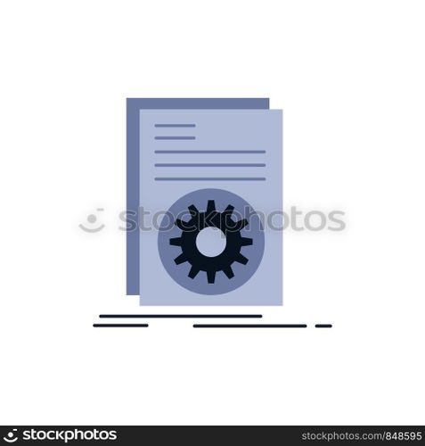 Code, executable, file, running, script Flat Color Icon Vector