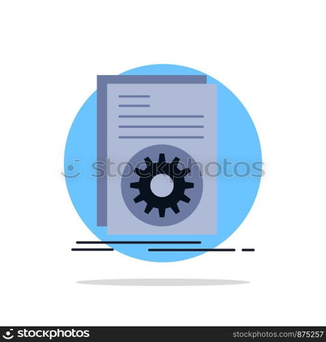 Code, executable, file, running, script Flat Color Icon Vector