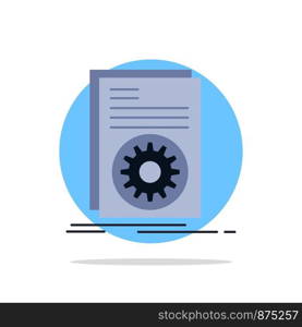 Code, executable, file, running, script Flat Color Icon Vector