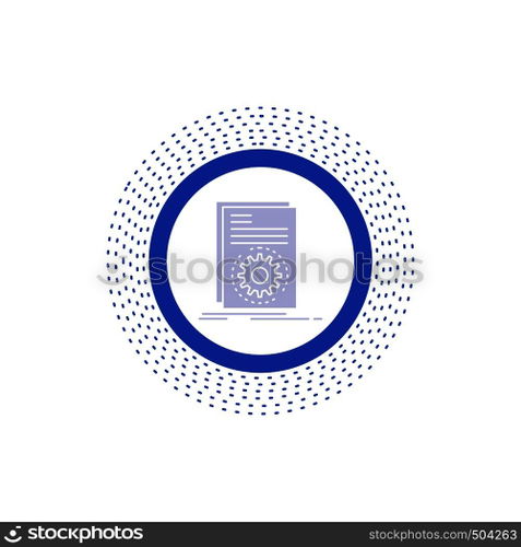 Code, executable, file, running, script Glyph Icon. Vector isolated illustration. Vector EPS10 Abstract Template background