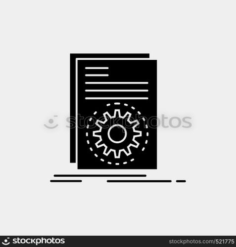 Code, executable, file, running, script Glyph Icon. Vector isolated illustration. Vector EPS10 Abstract Template background
