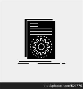 Code, executable, file, running, script Glyph Icon. Vector isolated illustration. Vector EPS10 Abstract Template background