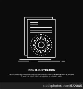 Code, executable, file, running, script Icon. Line vector symbol for UI and UX, website or mobile application. Vector EPS10 Abstract Template background