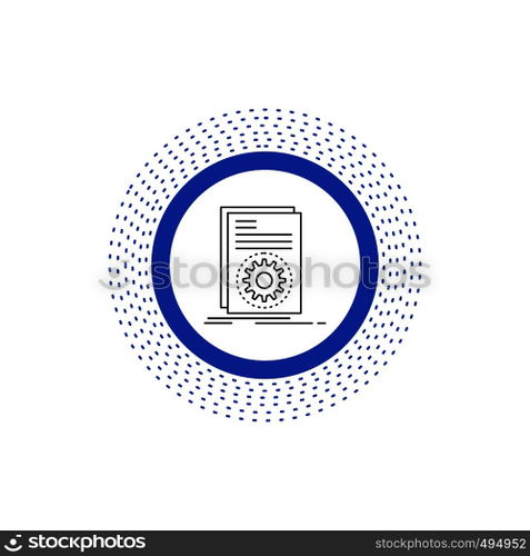 Code, executable, file, running, script Line Icon. Vector isolated illustration. Vector EPS10 Abstract Template background