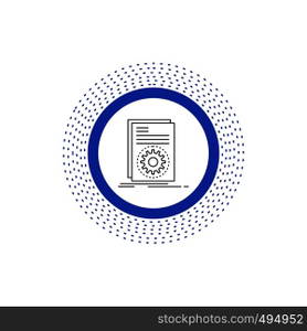 Code, executable, file, running, script Line Icon. Vector isolated illustration. Vector EPS10 Abstract Template background