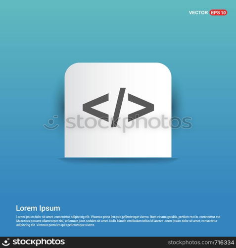 code icon - Blue Sticker button