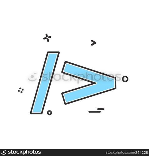 Code icon design vector