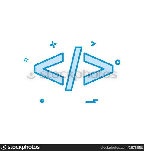 Code icon design vector