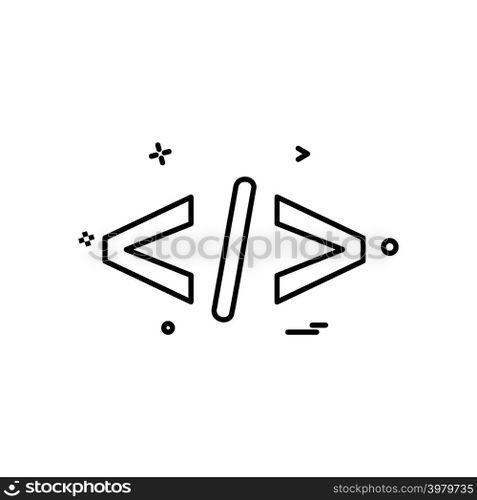 Code icon design vector