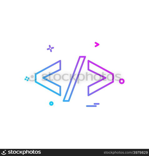 Code icon design vector