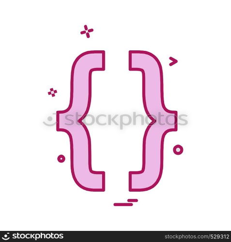 Code icon design vector