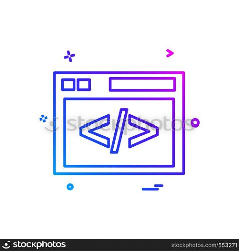 Code icon design vector