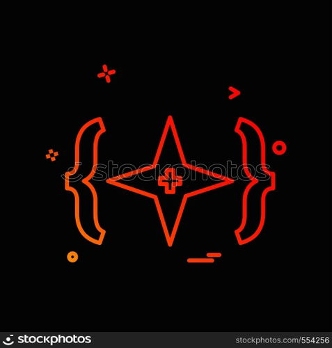 Code icon design vector