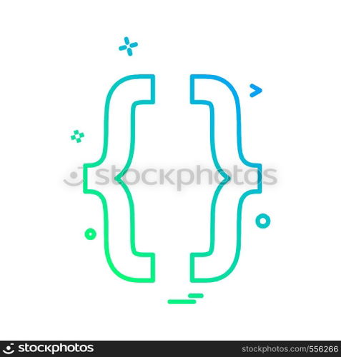 Code icon design vector