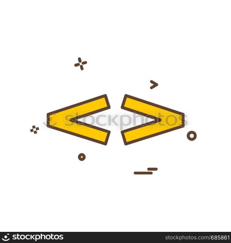 Code icon design vector