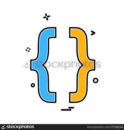 Code icon design vector