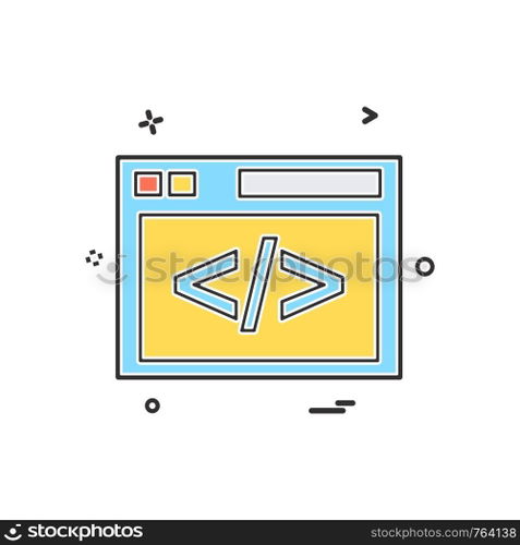 Code icon design vector