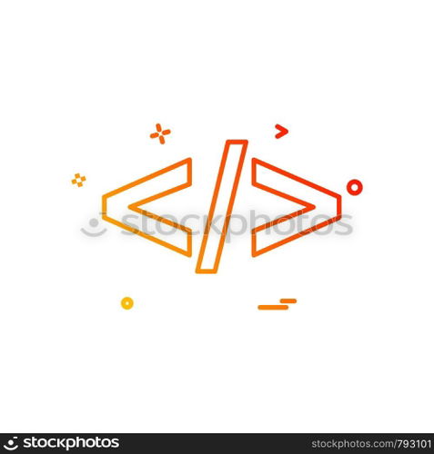 Code icon design vector