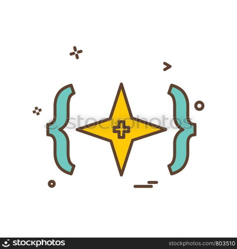 Code icon design vector