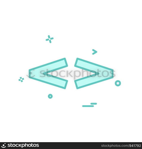 Code icon design vector