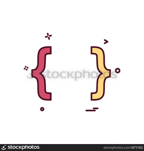 Code icon design vector