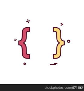 Code icon design vector