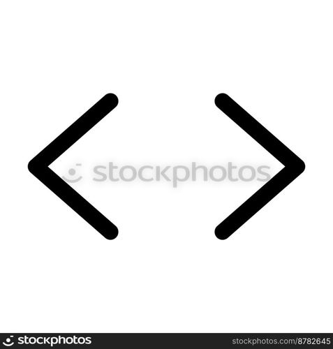 Code icon line isolated on white background. Black flat thin icon on modern outline style. Linear symbol and editable stroke. Simple and pixel perfect stroke vector illustration.