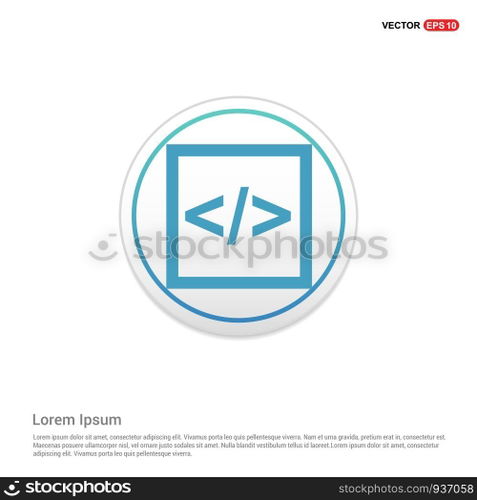 code icon - white circle button