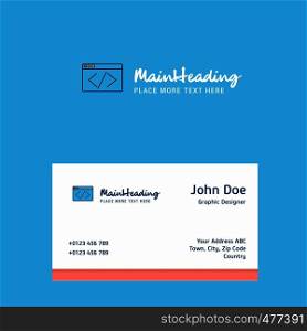 Code logo Design with business card template. Elegant corporate identity. - Vector