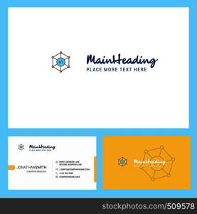 Code Logo design with Tagline & Front and Back Busienss Card Template. Vector Creative Design