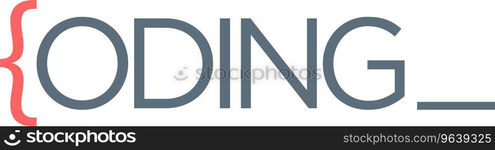 Code programmer logo design icon element Vector Image