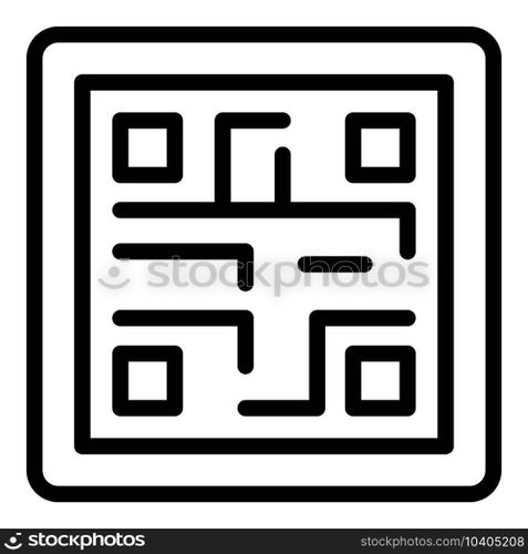 Code reader icon outline vector. Qr scan. Data barcode. Code reader icon outline vector. Qr scan