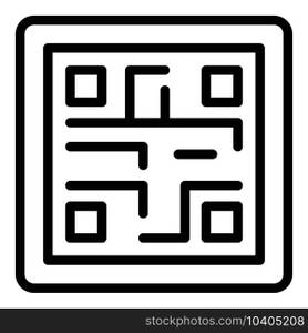 Code reader icon outline vector. Qr scan. Data barcode. Code reader icon outline vector. Qr scan