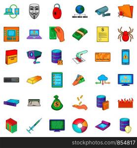 Code reader icons set. Cartoon style of 36 code reader vector icons for web isolated on white background. Code reader icons set, cartoon style