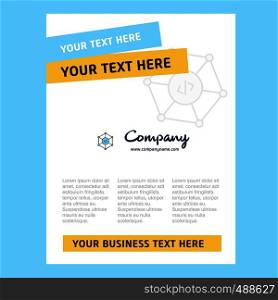 Code Title Page Design for Company profile ,annual report, presentations, leaflet, Brochure Vector Background