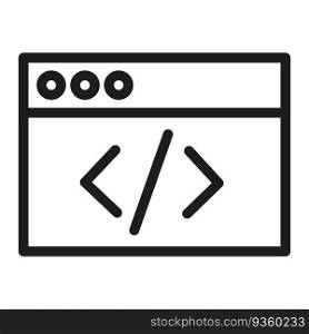 code window icon. Vector illustration. stock image. EPS 10.. code window icon. Vector illustration. stock image.