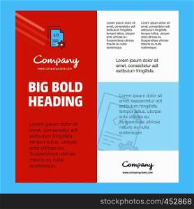 Coding Business Company Poster Template. with place for text and images. vector background