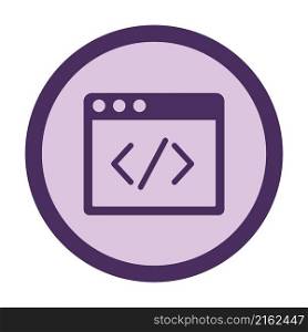 coding circle icon