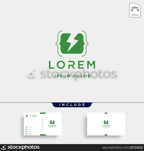 coding flash logo design vector programmer thunder symbol icon. coding flash logo design vector simple symbol icon