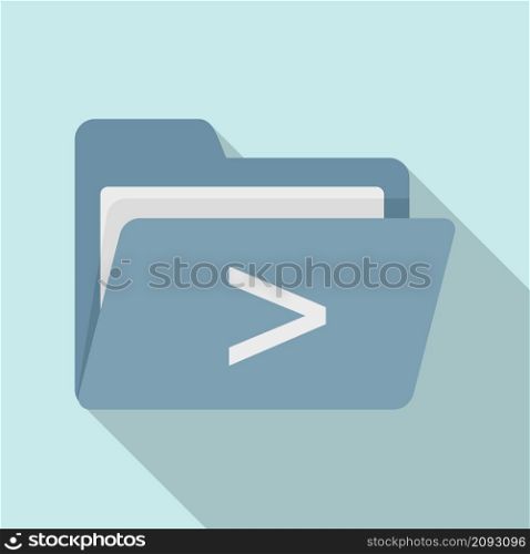 Coding folder icon flat vector. Computer code file. Digital document. Coding folder icon flat vector. Computer code file