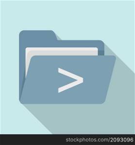 Coding folder icon flat vector. Computer code file. Digital document. Coding folder icon flat vector. Computer code file