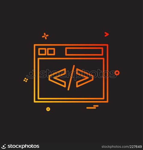 Coding icon design vector 