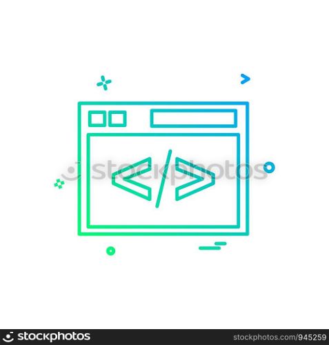 Coding icon design vector